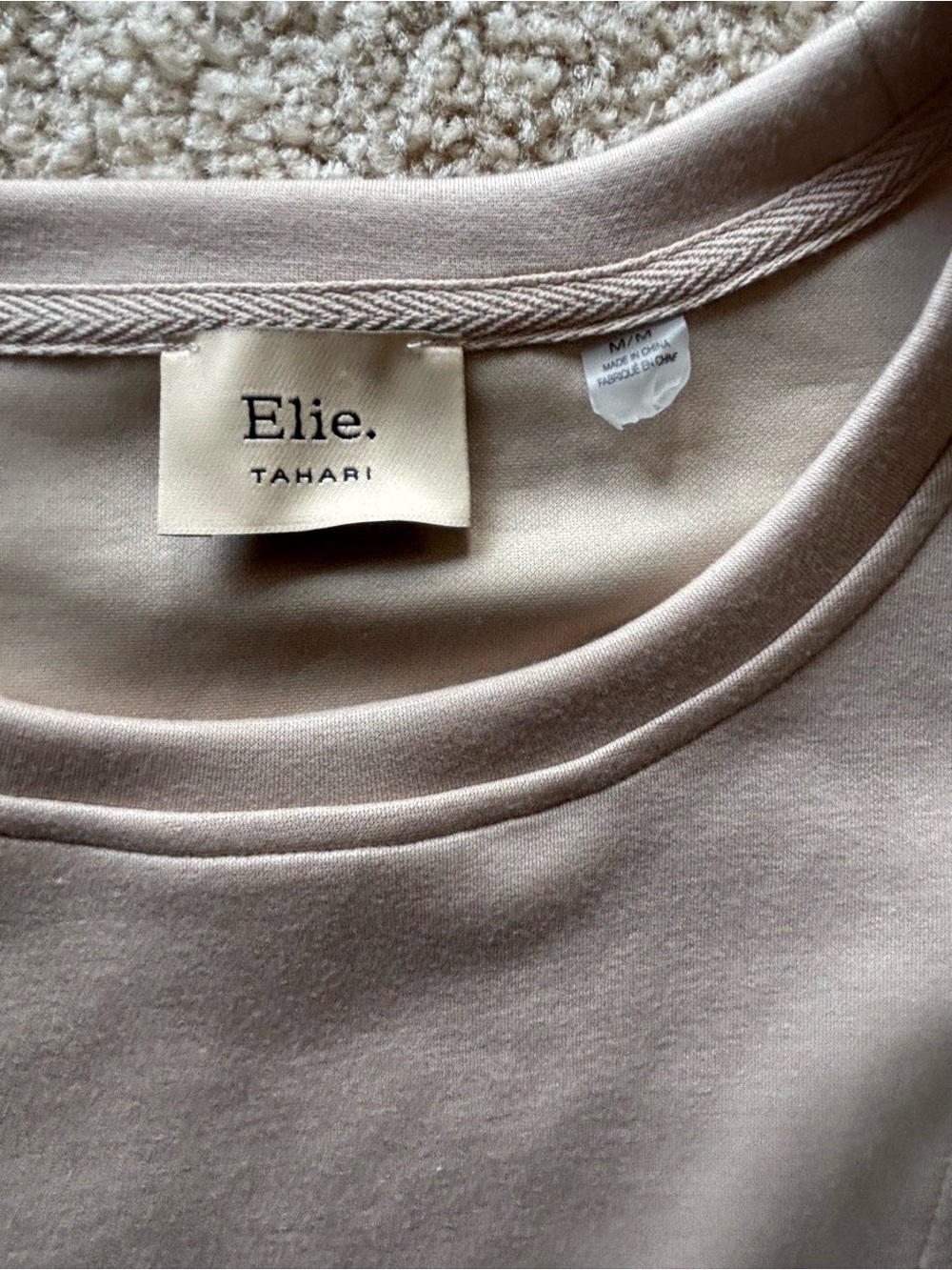 Casual Drawstring Dress in Light Beige M - Picture 9 of 12